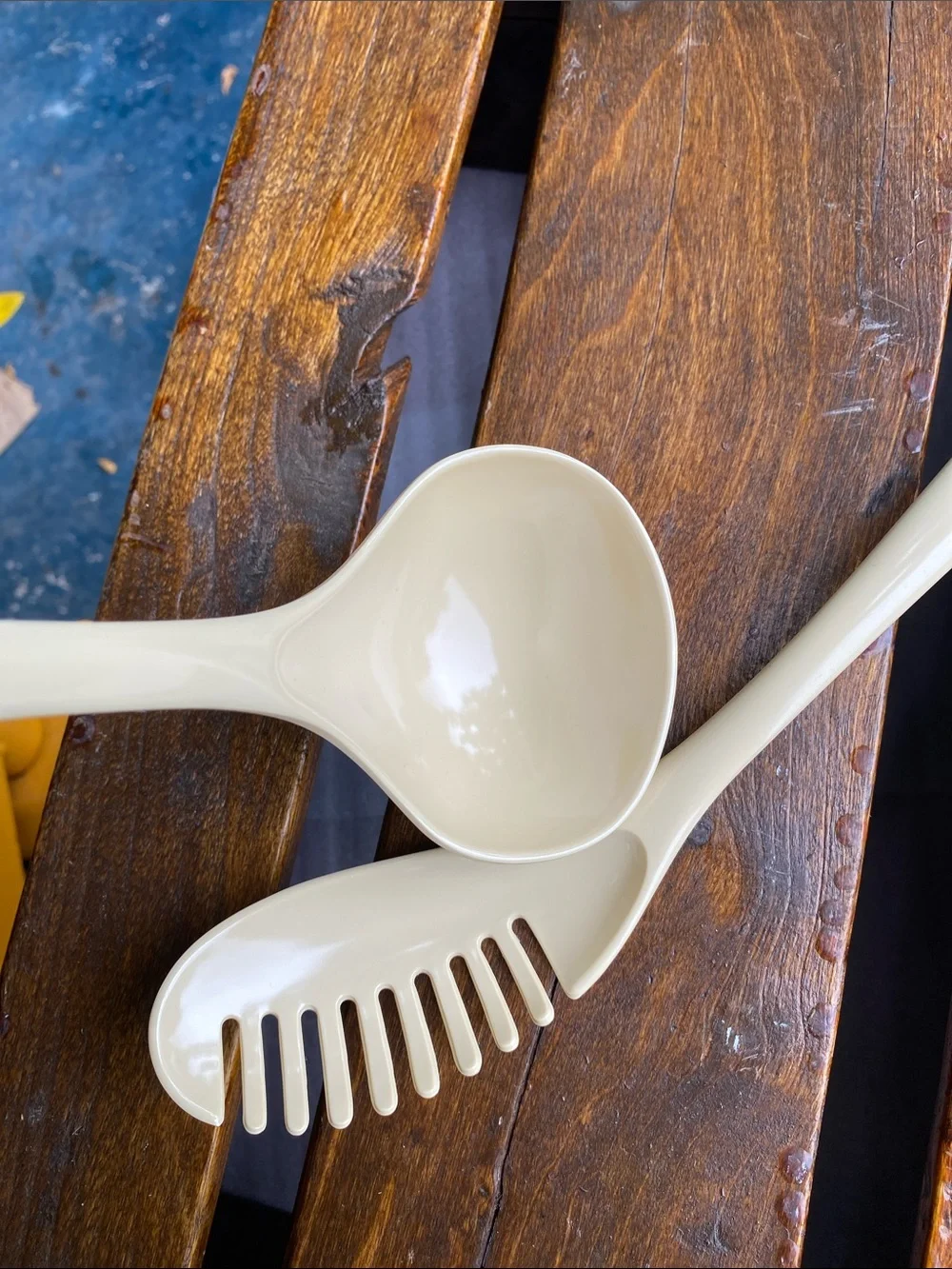 VTG Hutzler Melamine Cream Ladle #525 Cream Pasta Server #534 BPA-Free Thailand